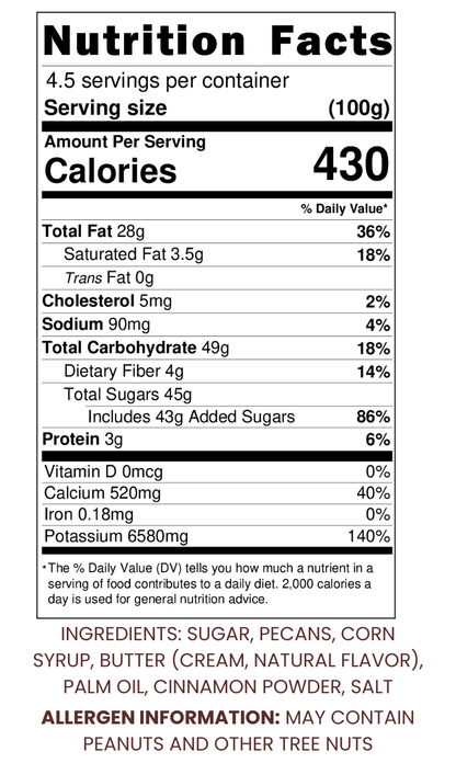 1 lb Premium Cinnamon Sugar Pecan Halves